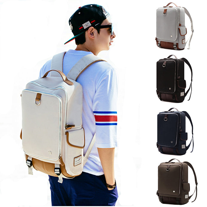 Herrenrucksack aus Oxford-Stoff, 30 × 16 × 46 cm | LuxeStyle