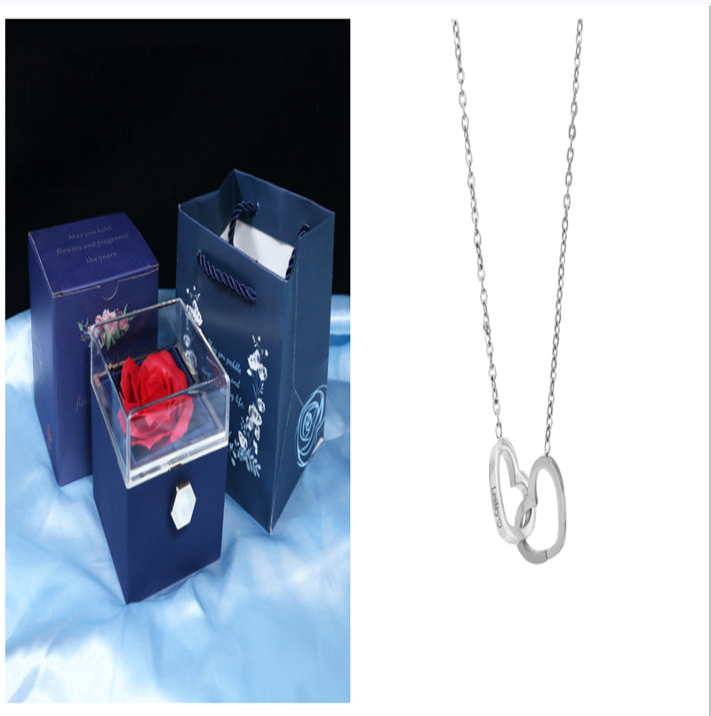 Drehbare Rosen-Schmuckbox