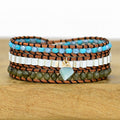 Naturstein- und Lederarmband | LuxeStyle