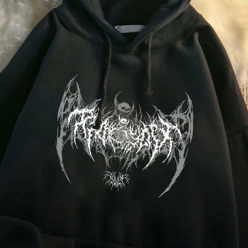 Herren-Hoodie mit Totenkopf-Print