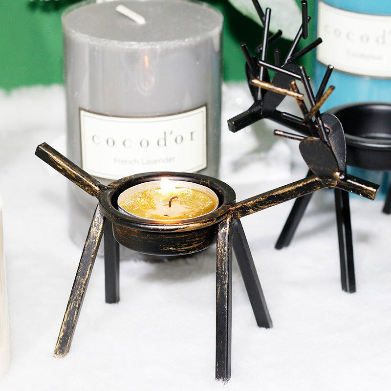 Weihnachtsdeer-Kerzenhalter aus Eisen – Bild 2 | LuxeStyle
