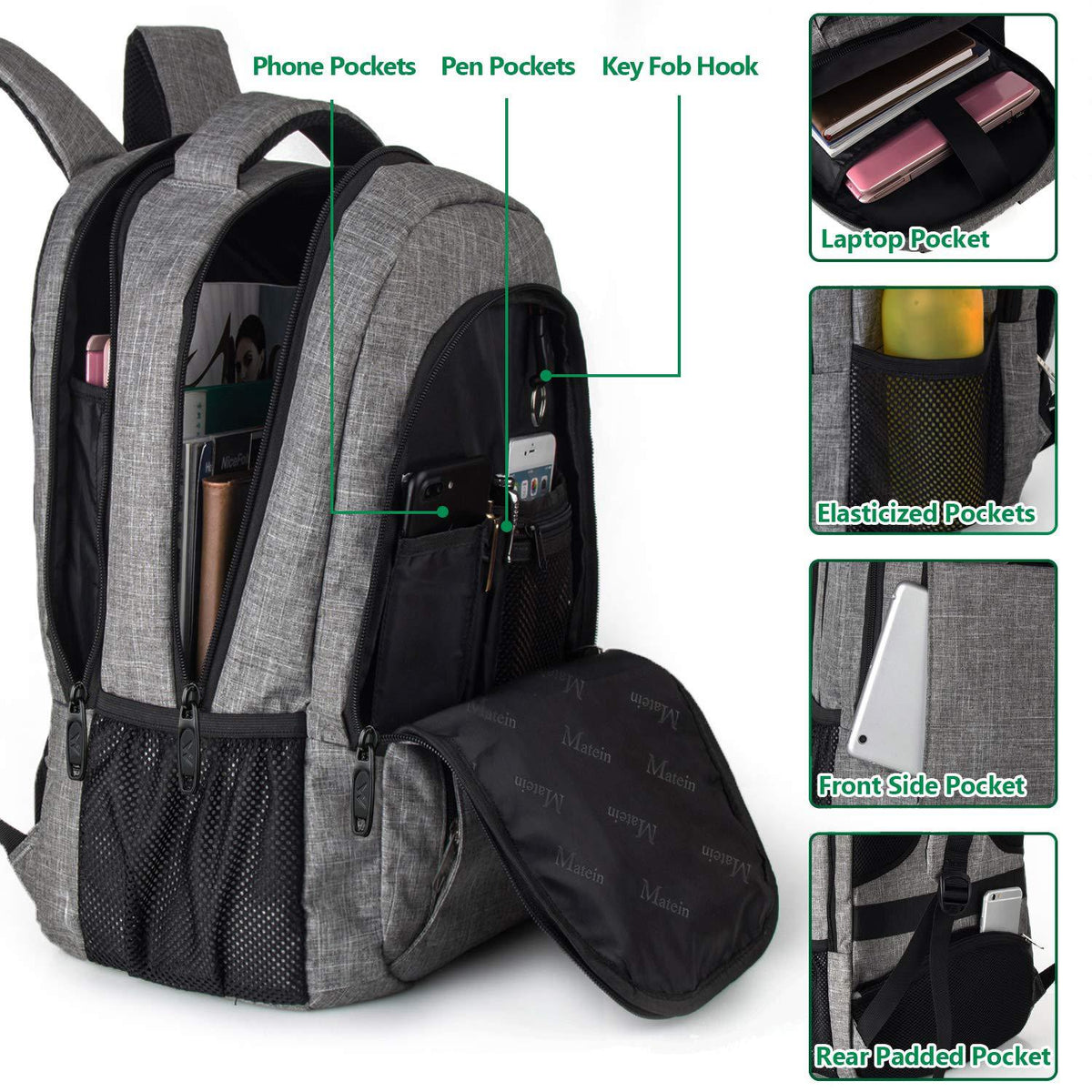 Grosser Allzweck-Reiserucksack mit Luftpolster – Bild 2 | LuxeStyle