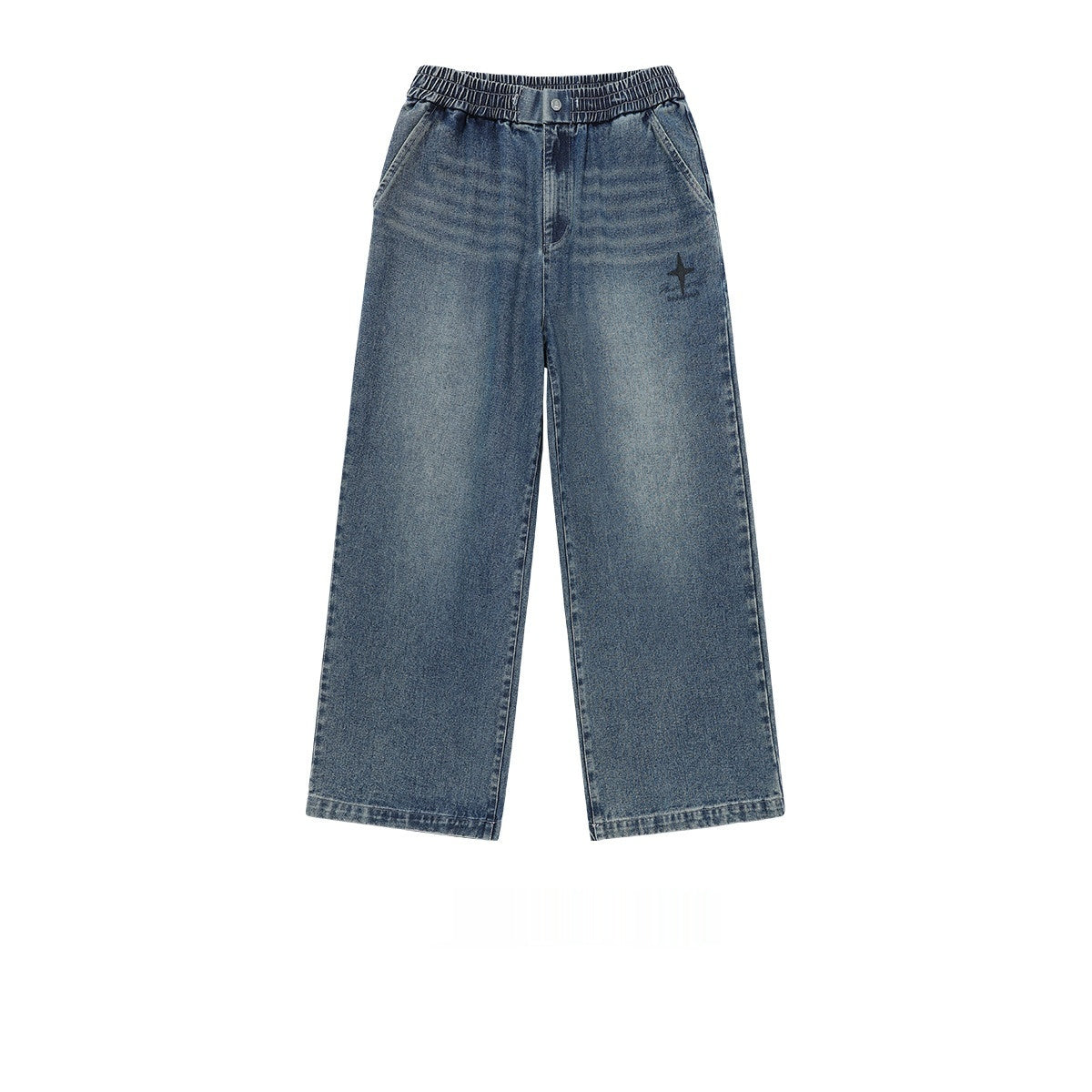 Loose Retro Jeans mit weitem Bein