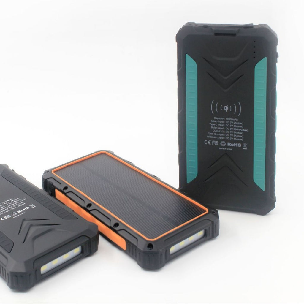 Wasserdichte Solar-Powerbank mit Wireless Charging