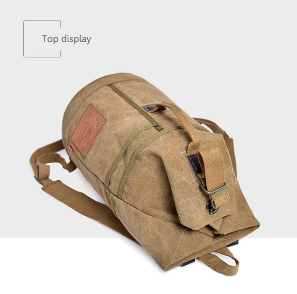 Grosses Canvas-Rucksack mit Buchstaben-Print – Bild 5 | LuxeStyle