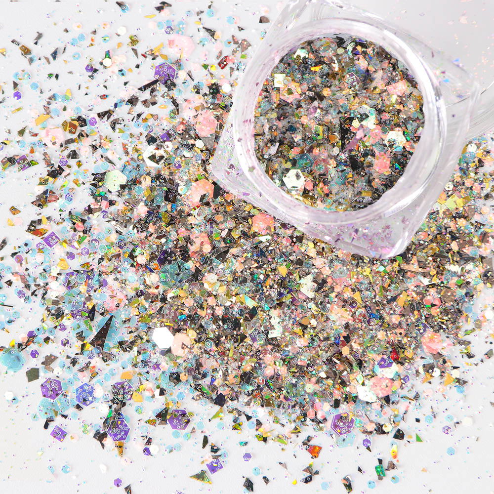 Bunte Pentagramm-Glitzer-Pailletten für Nägel