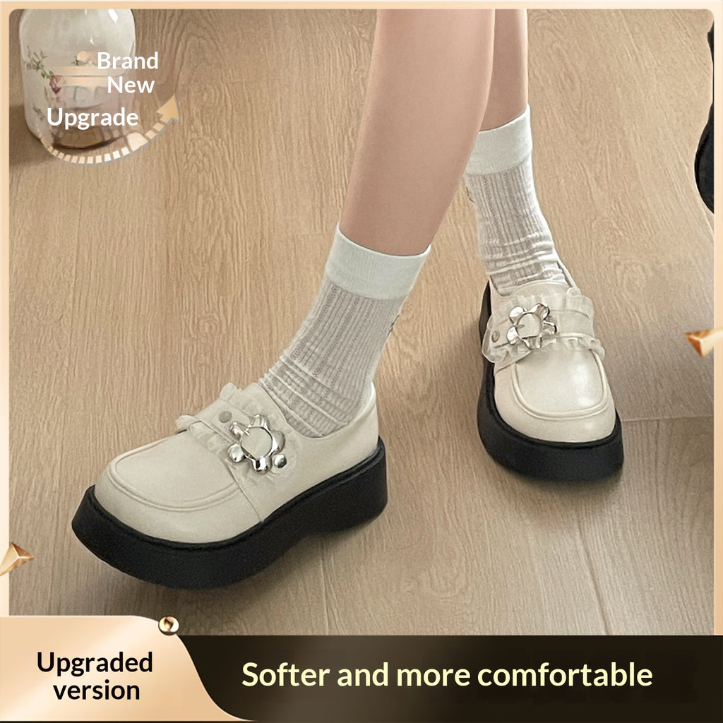 Retro Plateau-Halbschuhe im britischen Stil
