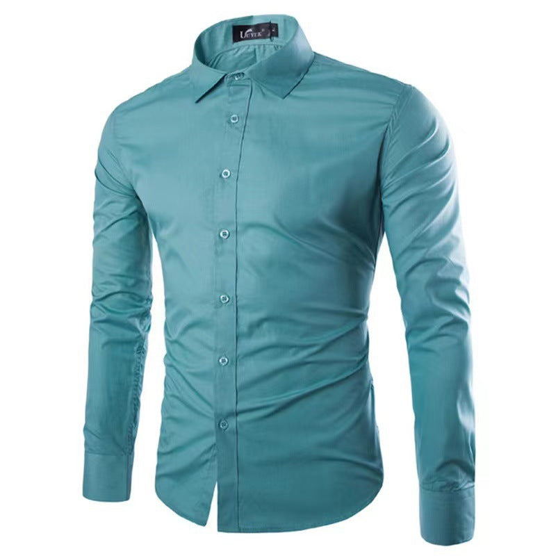 Bügelfreies Langarm-Polohemd für Herren – Bild 10 | LuxeStyle