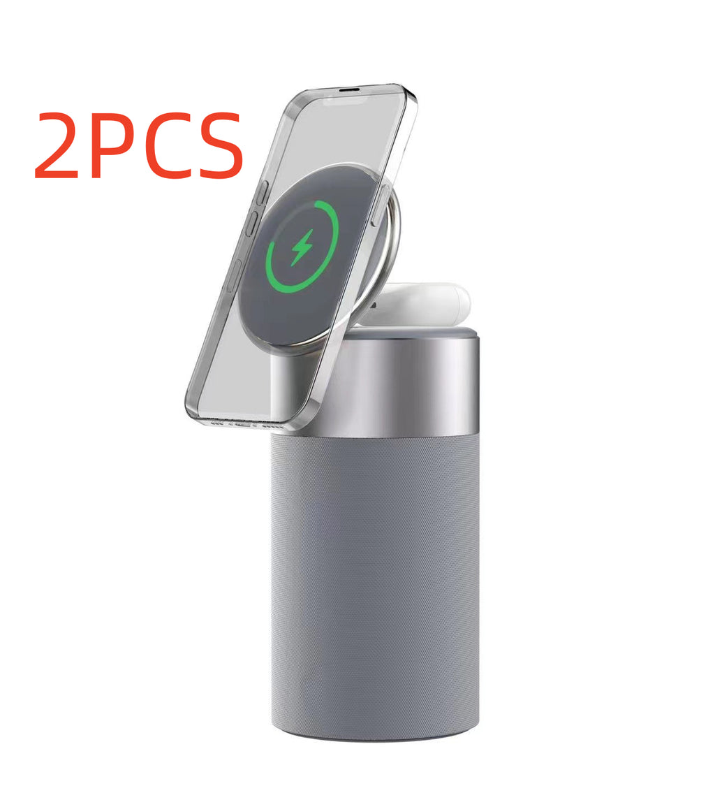 3-in-1 Wireless Charger & Bluetooth Speaker mit Touchlampe