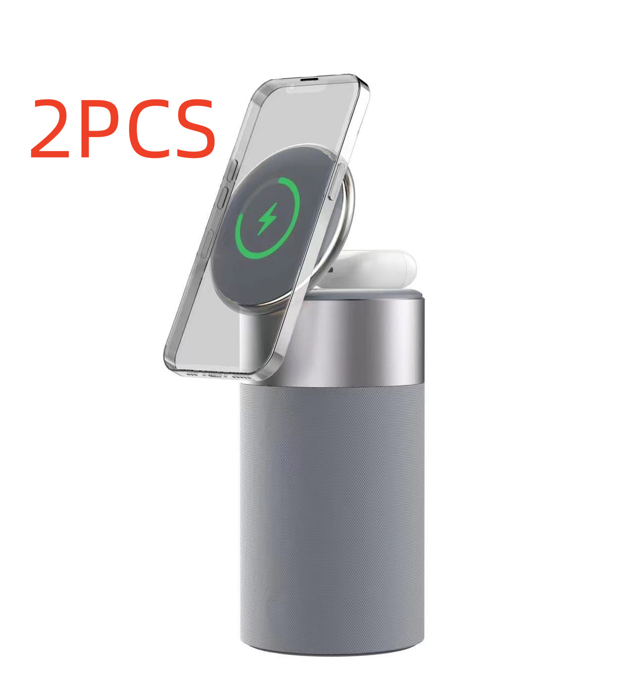3-in-1 Wireless Charger & Bluetooth Speaker mit Touchlampe