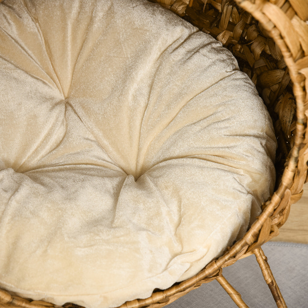 Kätzchen-Häuschen Rattan-Kissen