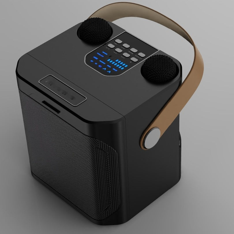 Bluetooth-Lautsprecher mit 2 Mikrofonen für Outdoor-Karaoke