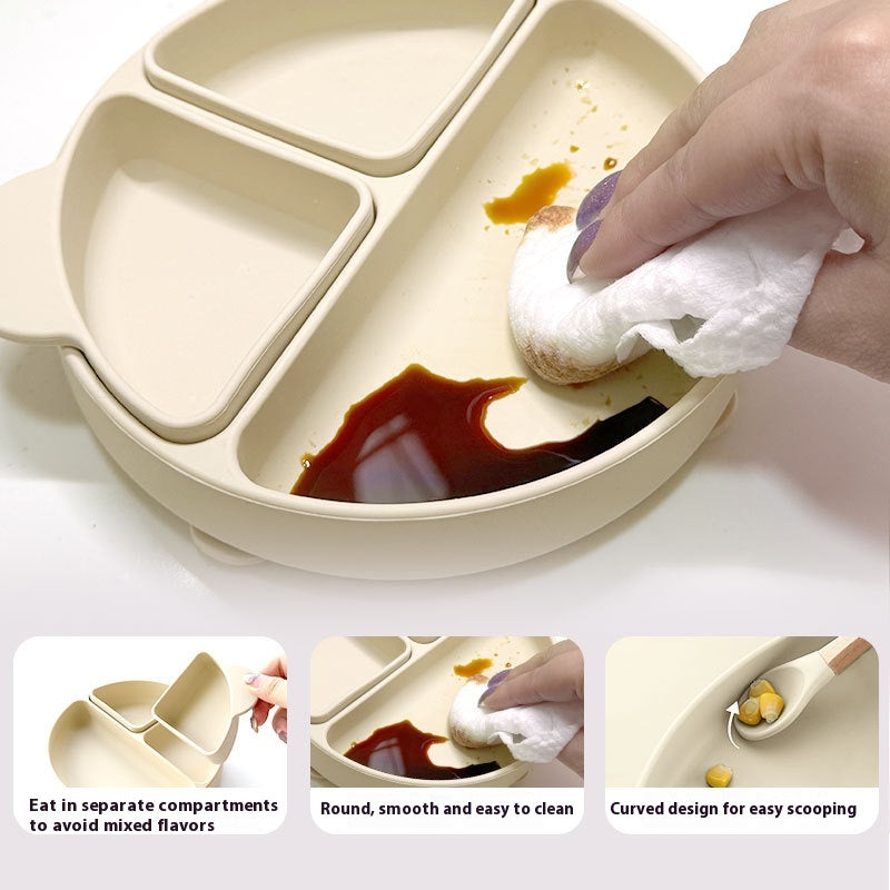 Kindergeschirr-Set aus Silikon, 11-teilig