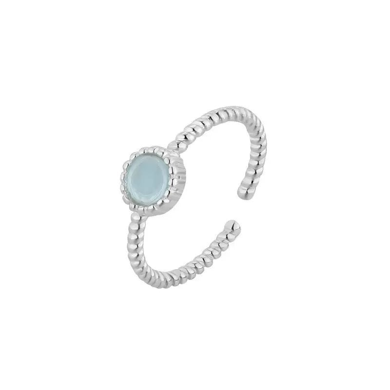 Aquamarin-Ring aus S999 Sterlingsilber – Bild 3 | LuxeStyle