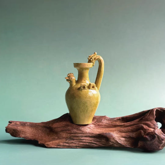 Kühlschrankmagnet Celadon-Serie: Hahnenkopf-Topf