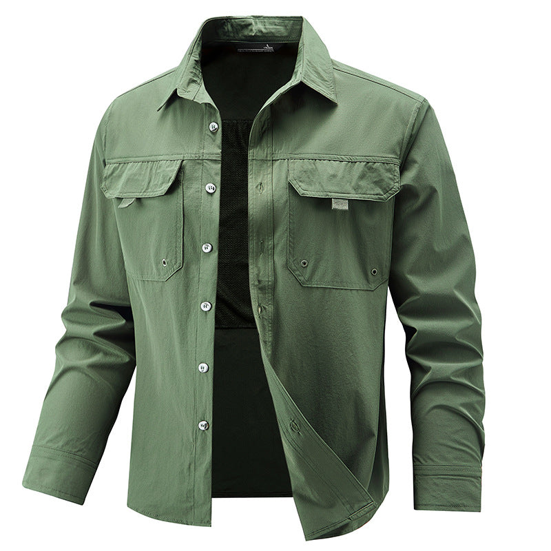 Herren Stretch Langarmshirt, schnelltrocknend