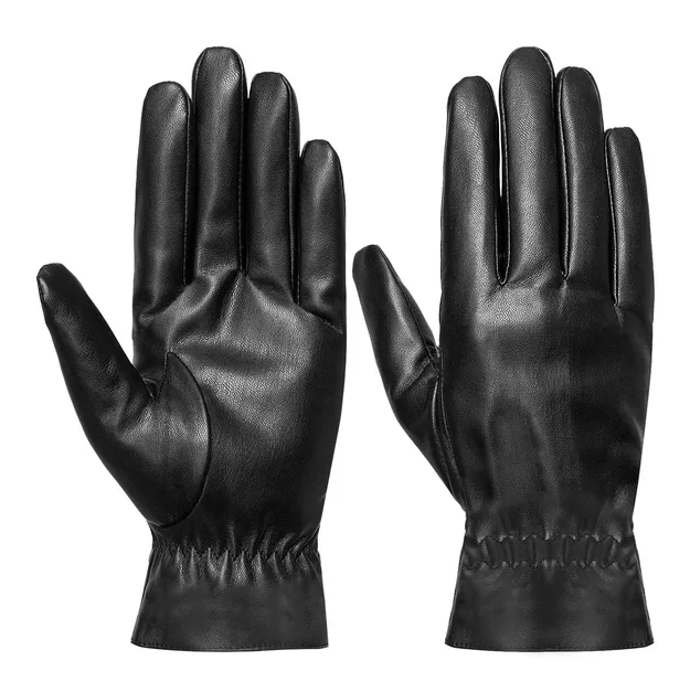 Unisex Leder-Winterhandschuhe