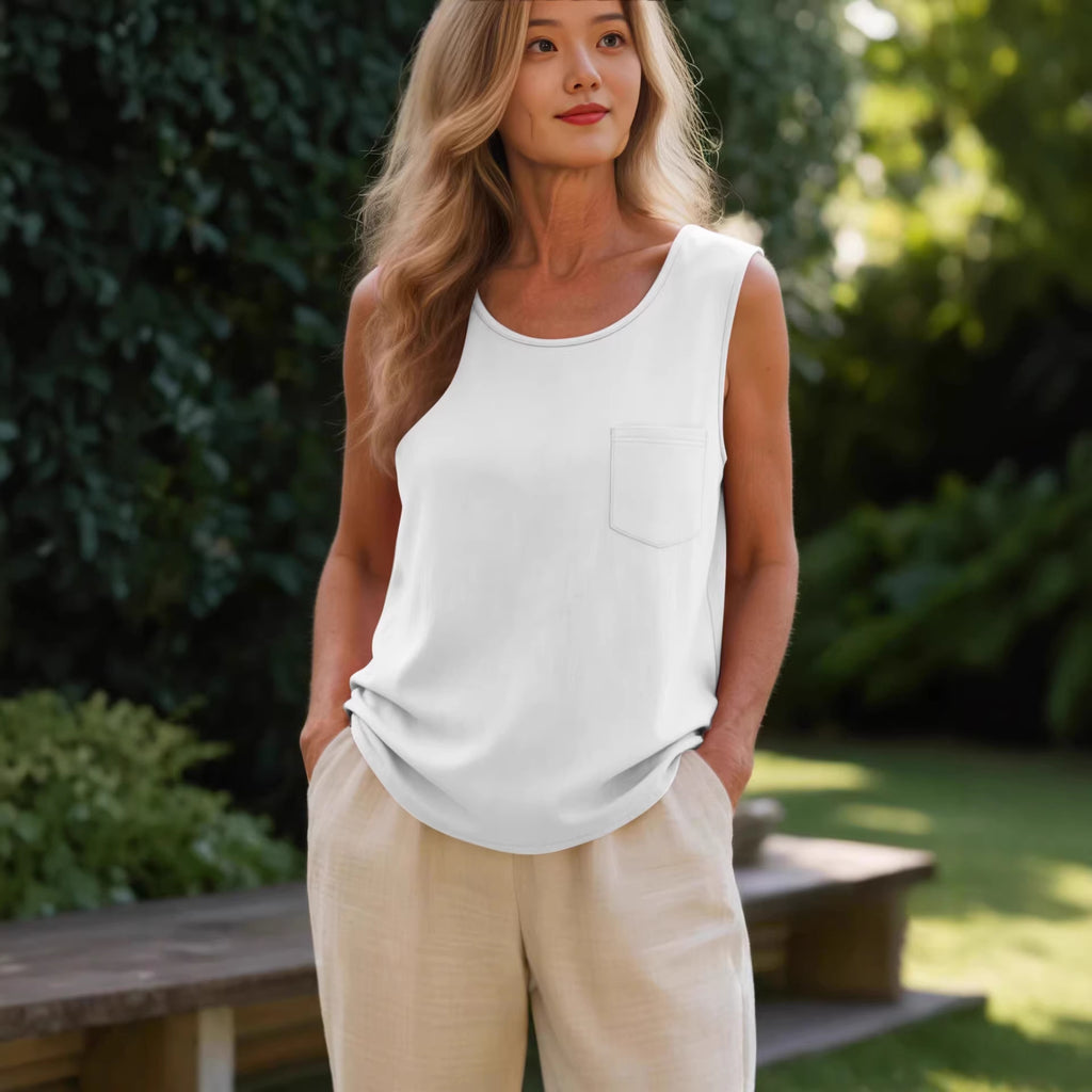 Lässiges Leinen-Baumwoll-Top für Damen – Bild 11 | LuxeStyle