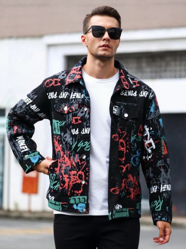 Lockere Jeansjacke im Korea-Stil für Herren – Y044S