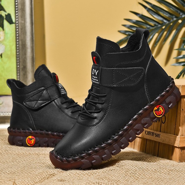 Bequeme Baumwoll-Boots mit Klettverschluss