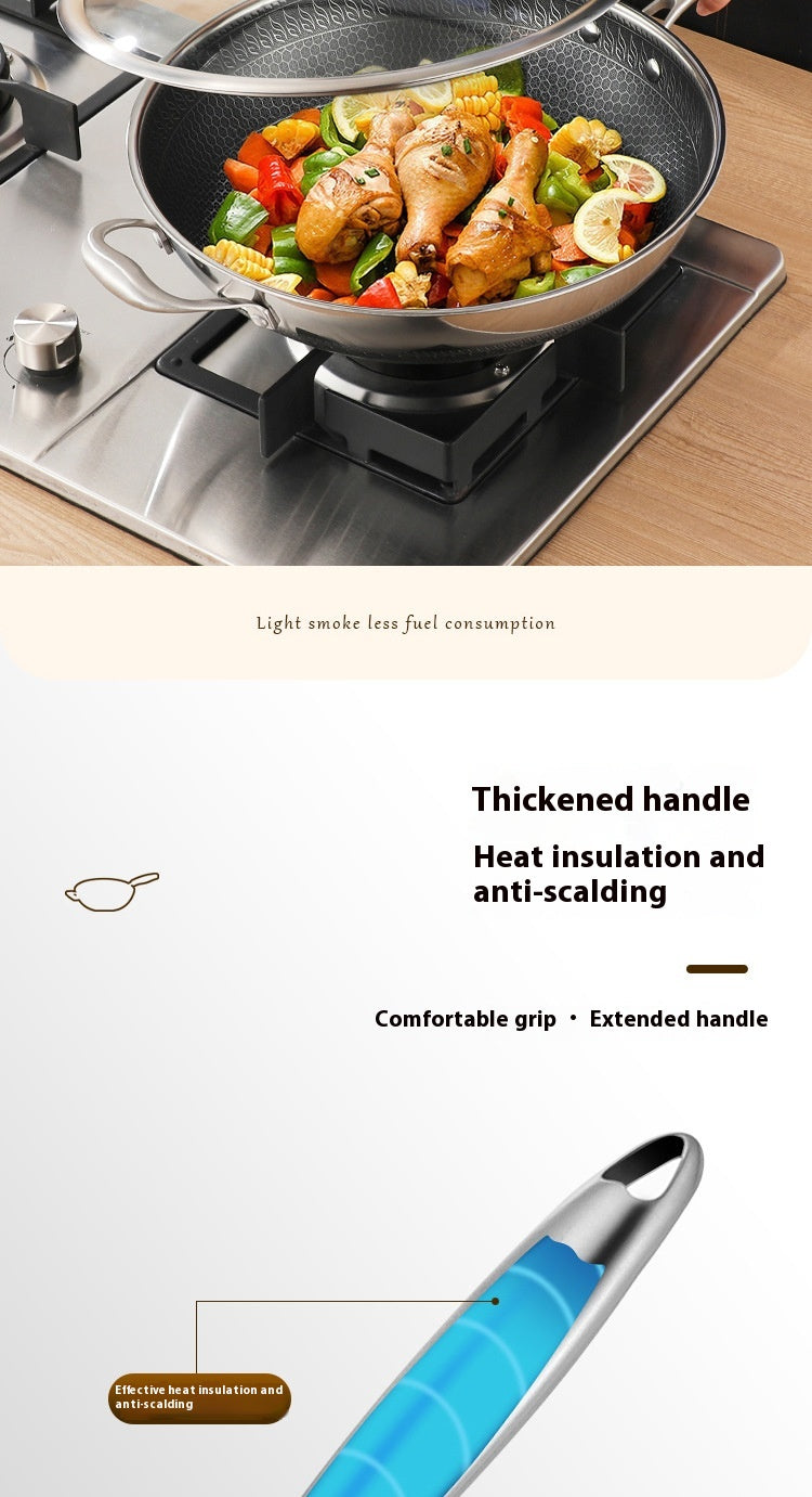 Wok aus 316 Edelstahl mit Wabenstruktur – Bild 10 | LuxeStyle