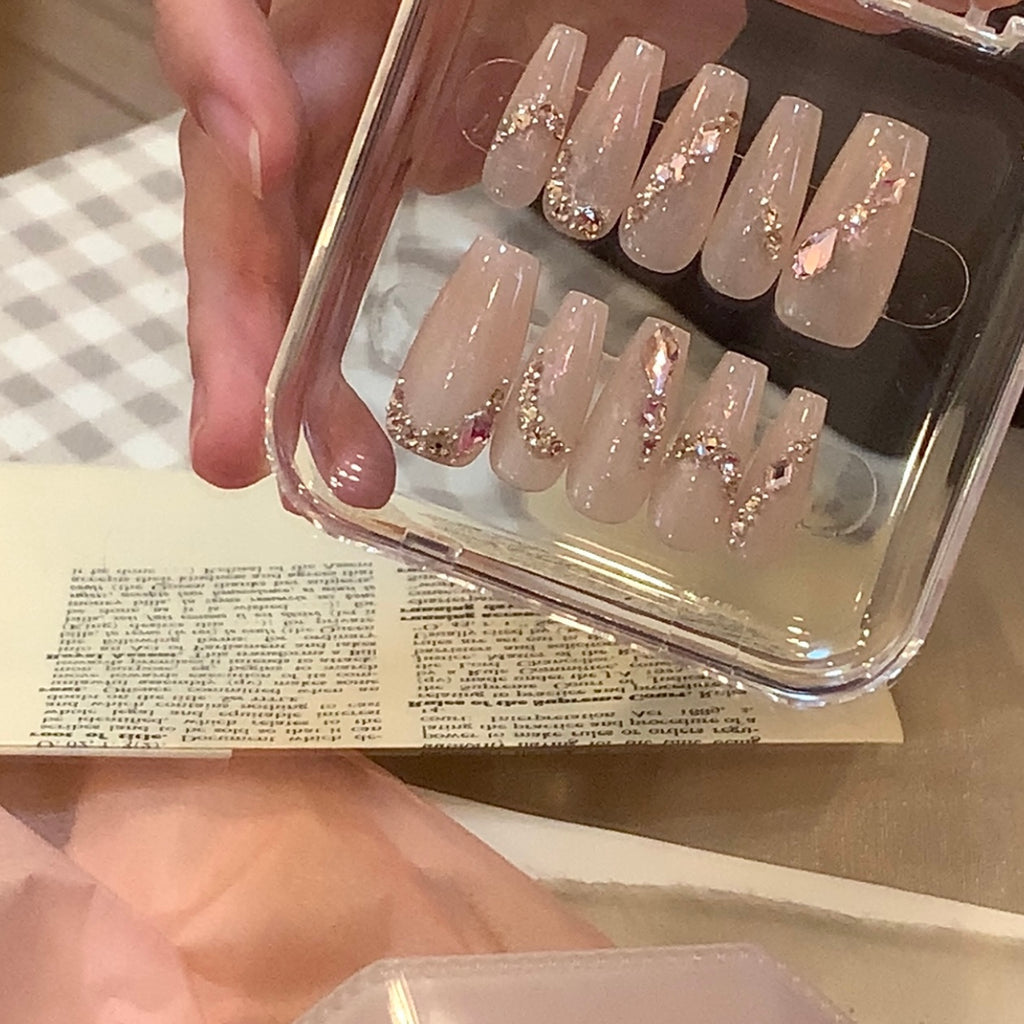 Opal-Look Press-on Nägel mit Herzmuster – Bild 10 | LuxeStyle
