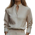 Lässiges V-Neck Langarmshirt für Damen