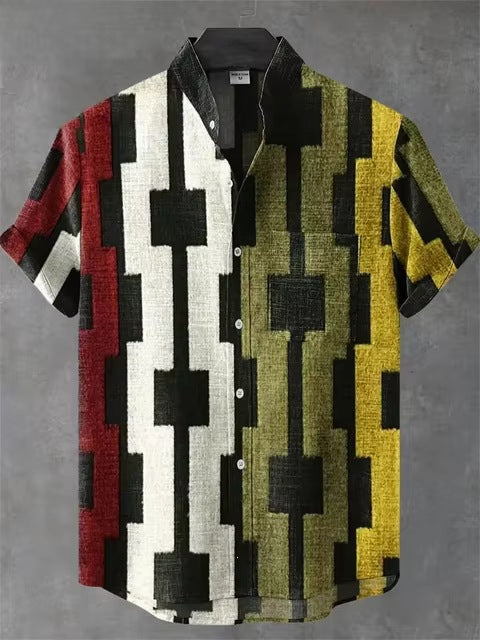 Retro-Herren-Shirt mit 3D-Druck
