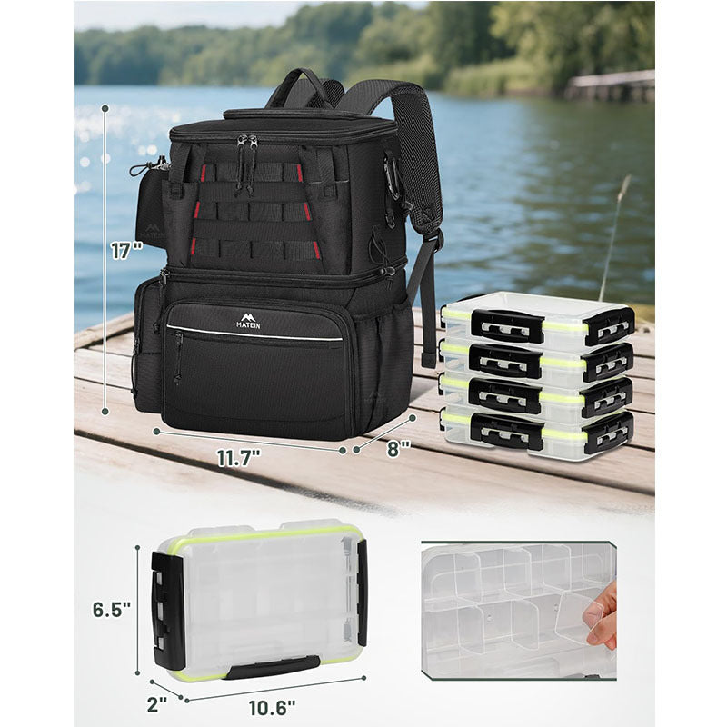 Wasserdichter Oxford-Stoff Angelrucksack – Ansicht 3