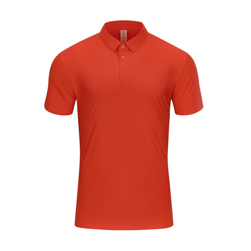 Sportiv-Locker Kurzarm-Shirt mit Turn-Down Kragen
