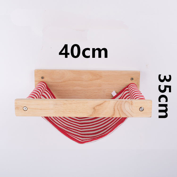 Wand-Katzenhängematte aus Holz