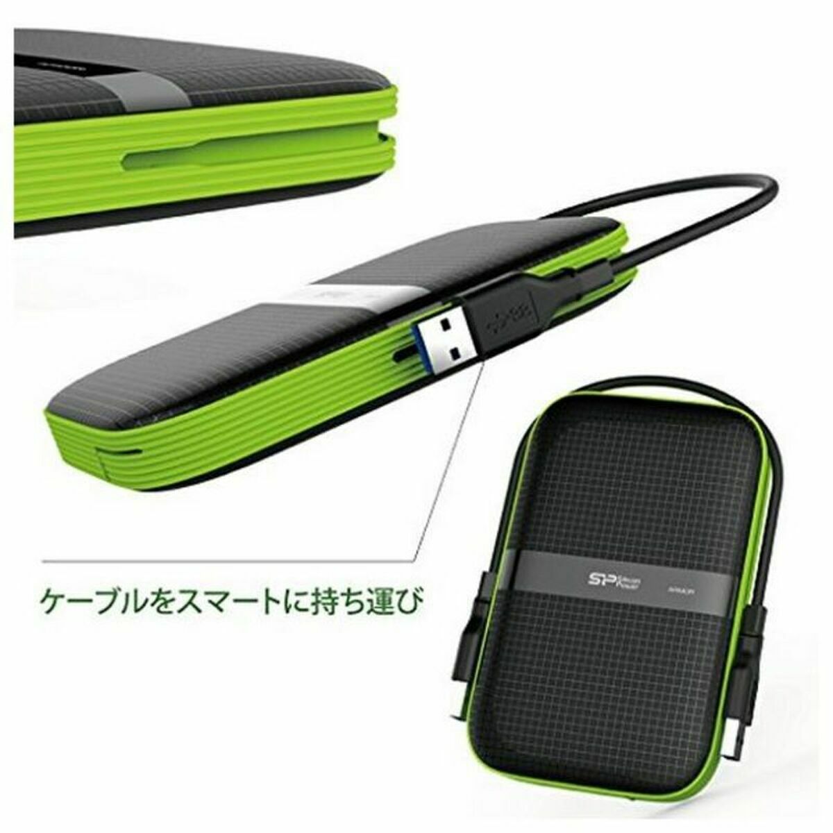 Externe Festplatte Silicon Power A60 2.5 USB 3.0 1 TB Anti-shock Waterproof Schwarz