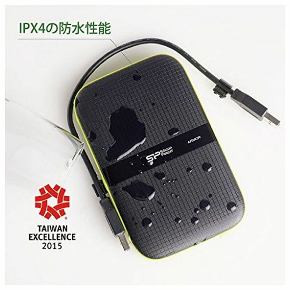 Externe Festplatte Silicon Power A60 2.5 USB 3.0 2 TB Anti-shock Waterproof Schwarz