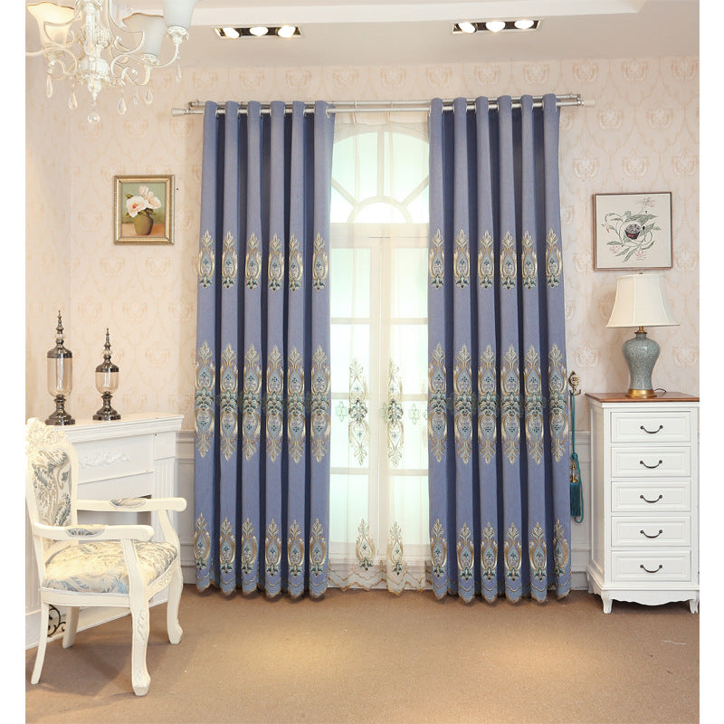 Stickierter Vorhangstoff – Baumwolle, Polyester, Samt – Bild 3 | LuxeStyle