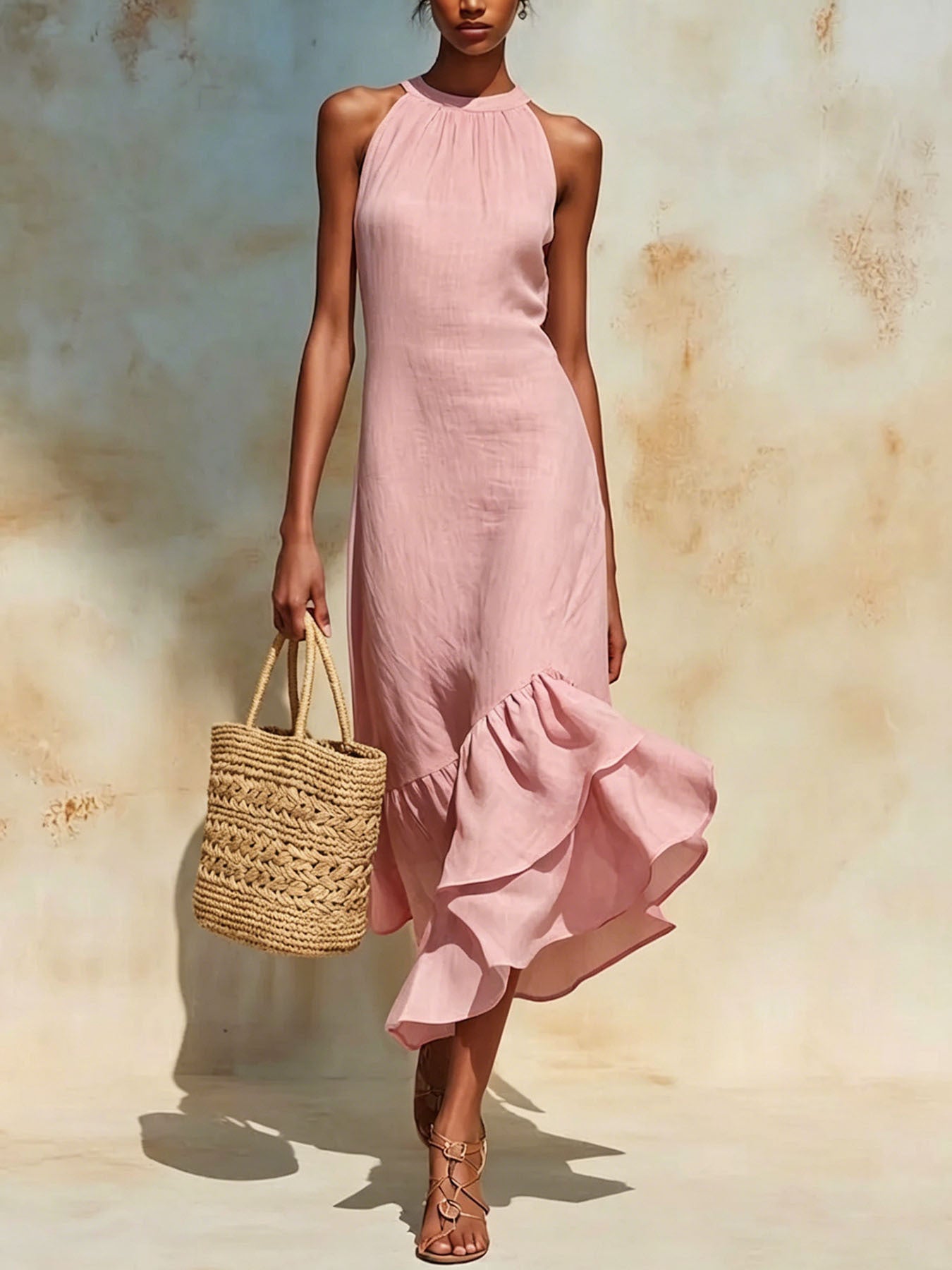Ruffles Fishtail-Kleid