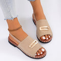 Bequeme Sandalen mit flacher Sohle | LuxeStyle