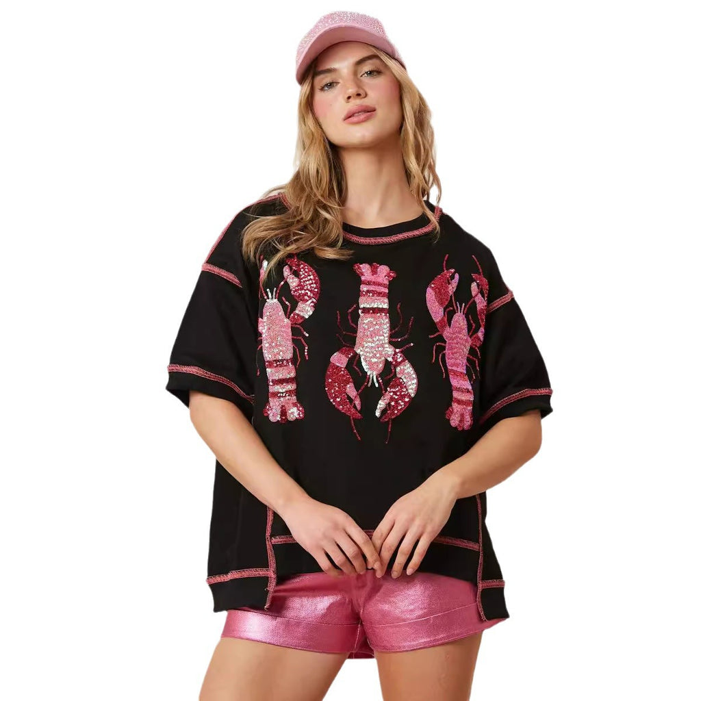 Hummer-Print Kurzarm-T-Shirt