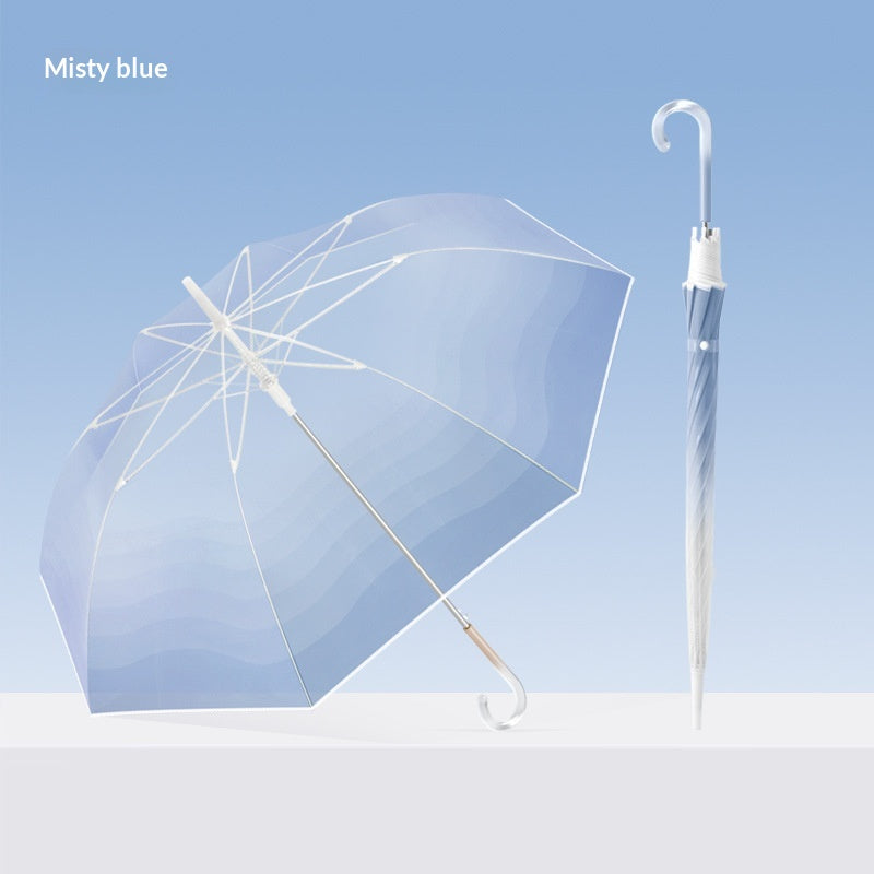 Transparenter Regenschirm mit Farbverlauf