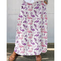 Damen Maxi-Jupe mit Print und Taschen