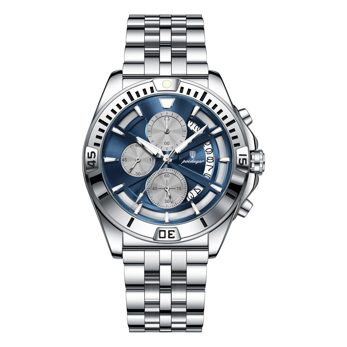 Quarz-Uhr mit Doppelknopf-Ösen, wasserdicht – Bild 2 | LuxeStyle