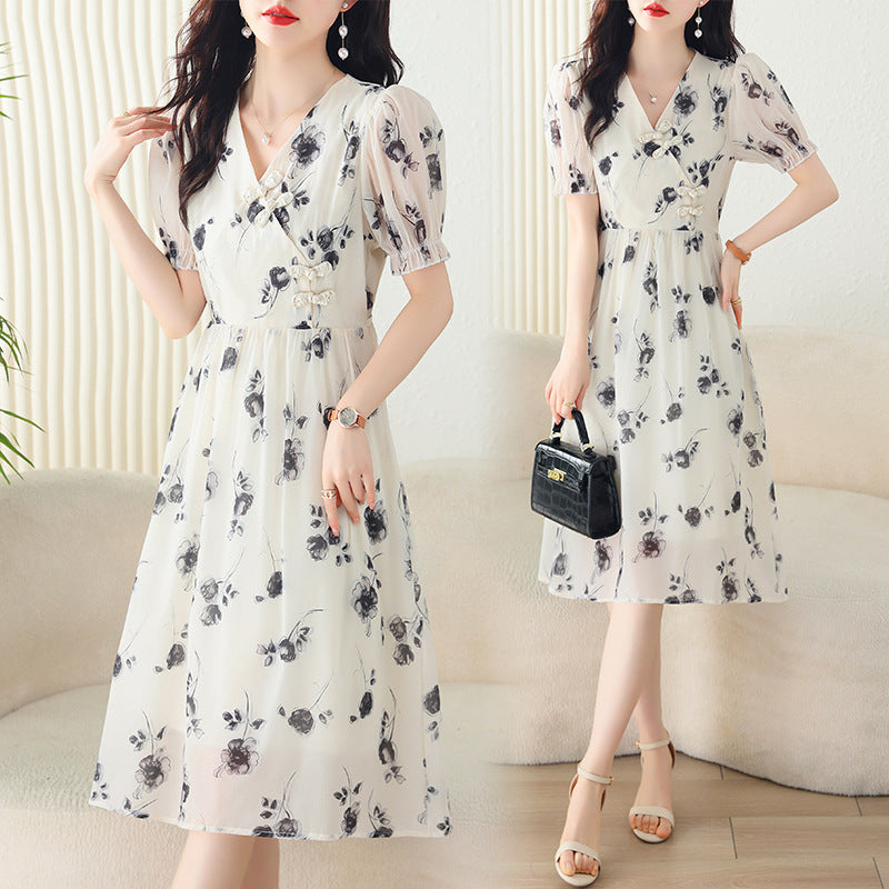 Elegantes Chiffon-Kleid