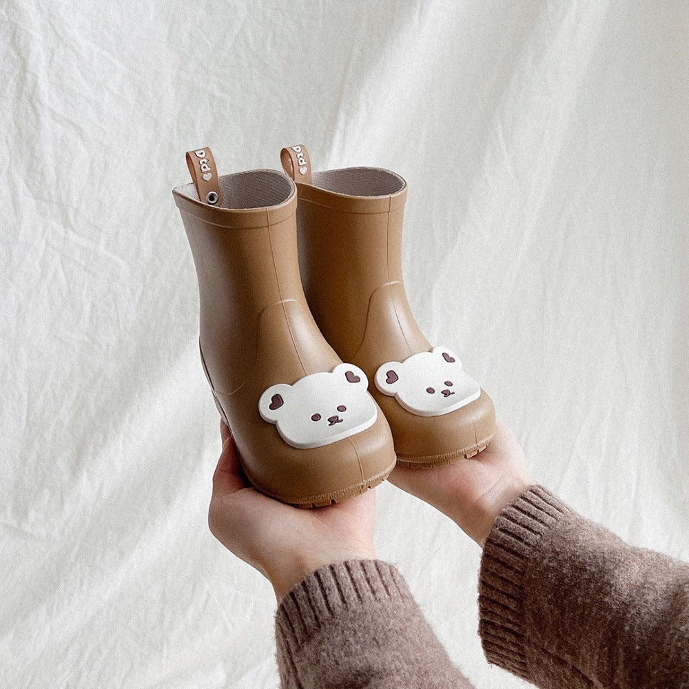 Kinderregenstiefel mit Bären- & Tier-Muster, rutschsicher