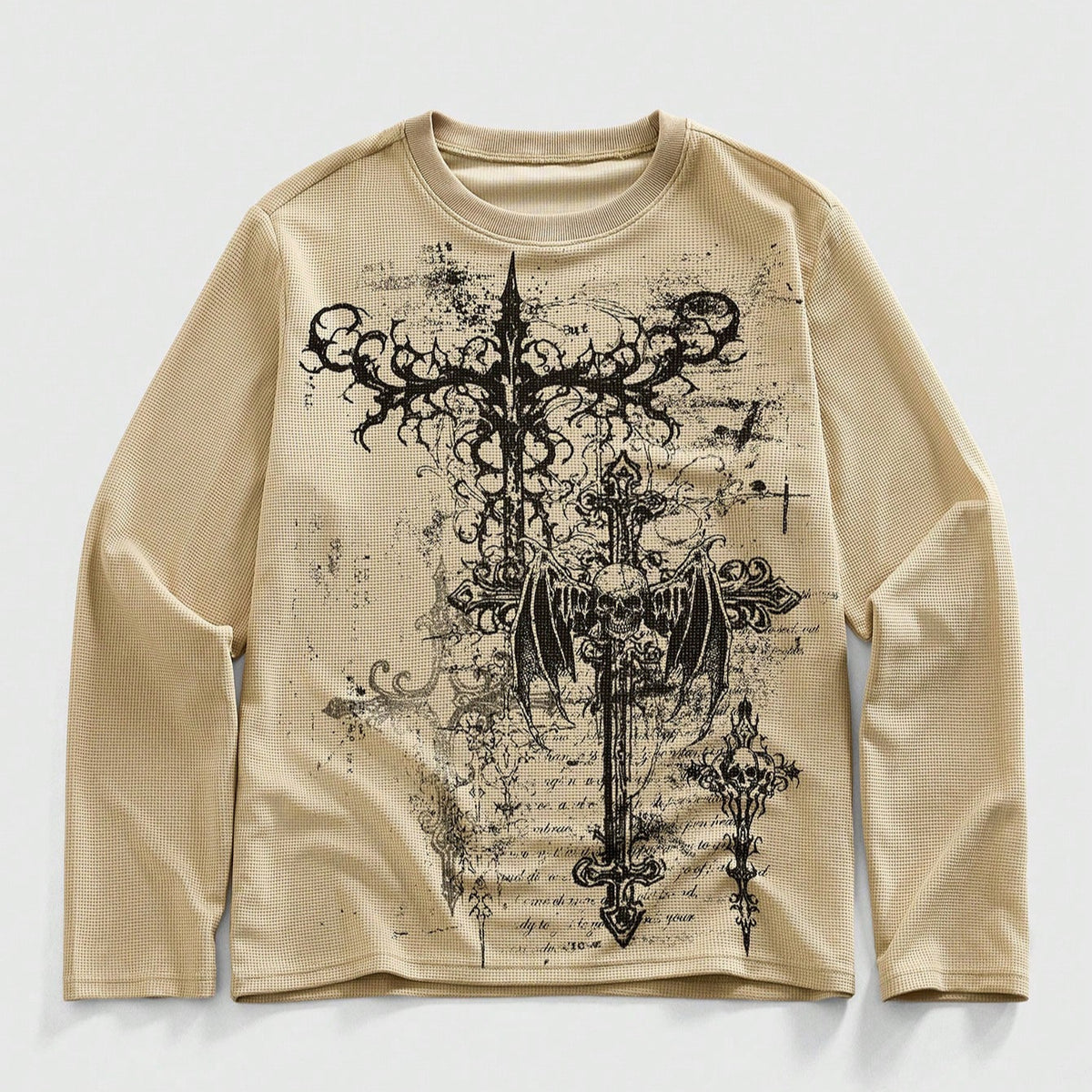 Langarmshirt mit Totenkopf-Print – Bild 3 | LuxeStyle