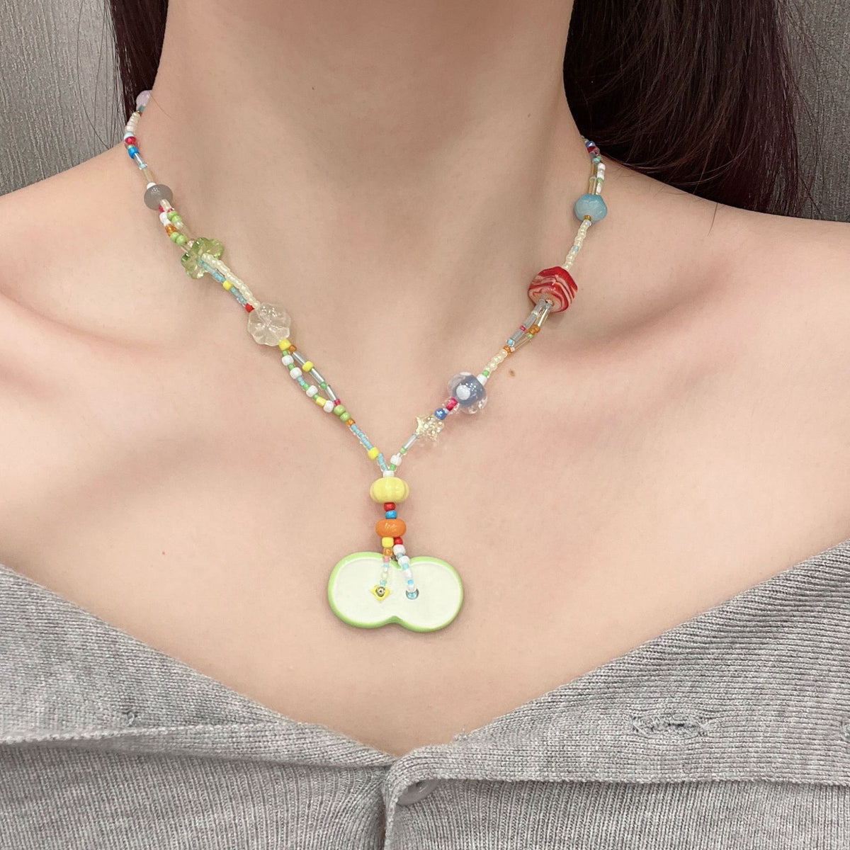 Blumen Pilz Perlenhalskette – Bild 12 | LuxeStyle