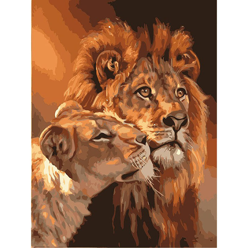 Malen nach Zahlen: Löwenmotiv 40x50cm – Bild 3 | LuxeStyle