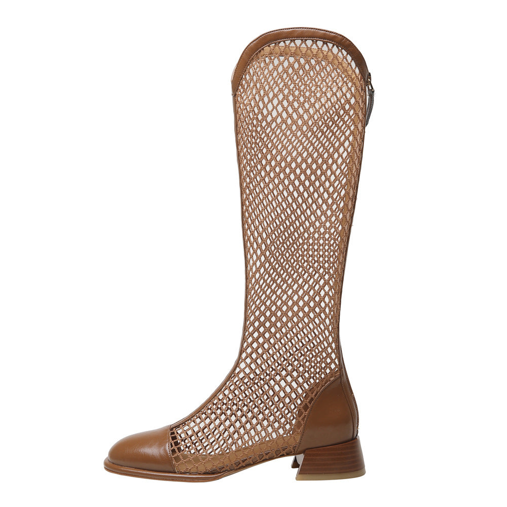 Damen Stiefel mit eckiger Zehenpartie | LuxeStyle