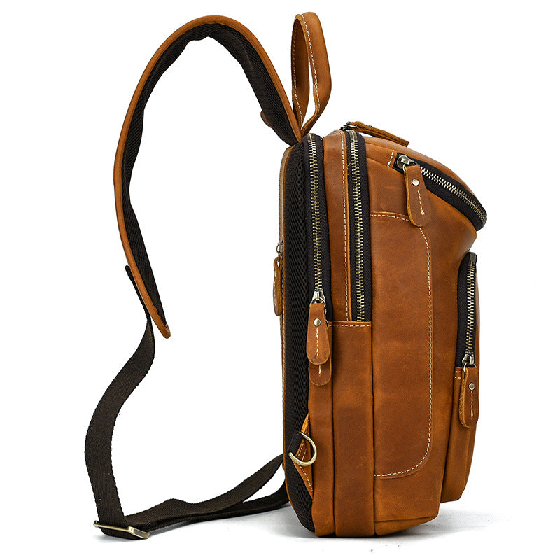 Herren Retro Umhängetasche aus Crazy Horse Leder