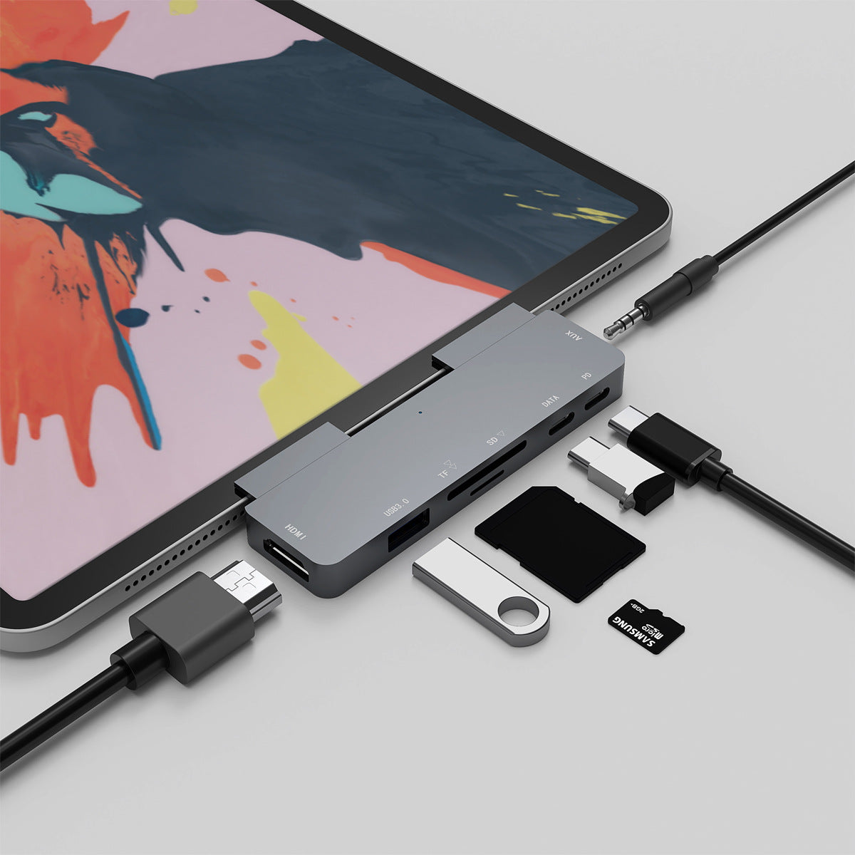 Seven-in-One Type-C-Docking-Station für iPad – Bild 3 | LuxeStyle