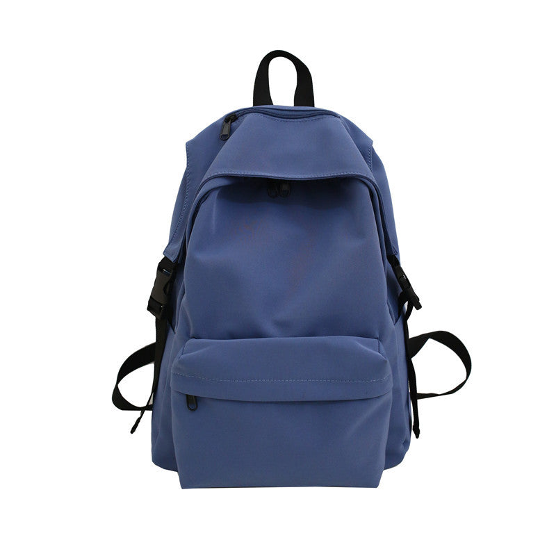 Einfarbiger Nylon-Rucksack mit 3‑D‑Tasche – Bild 16 | LuxeStyle