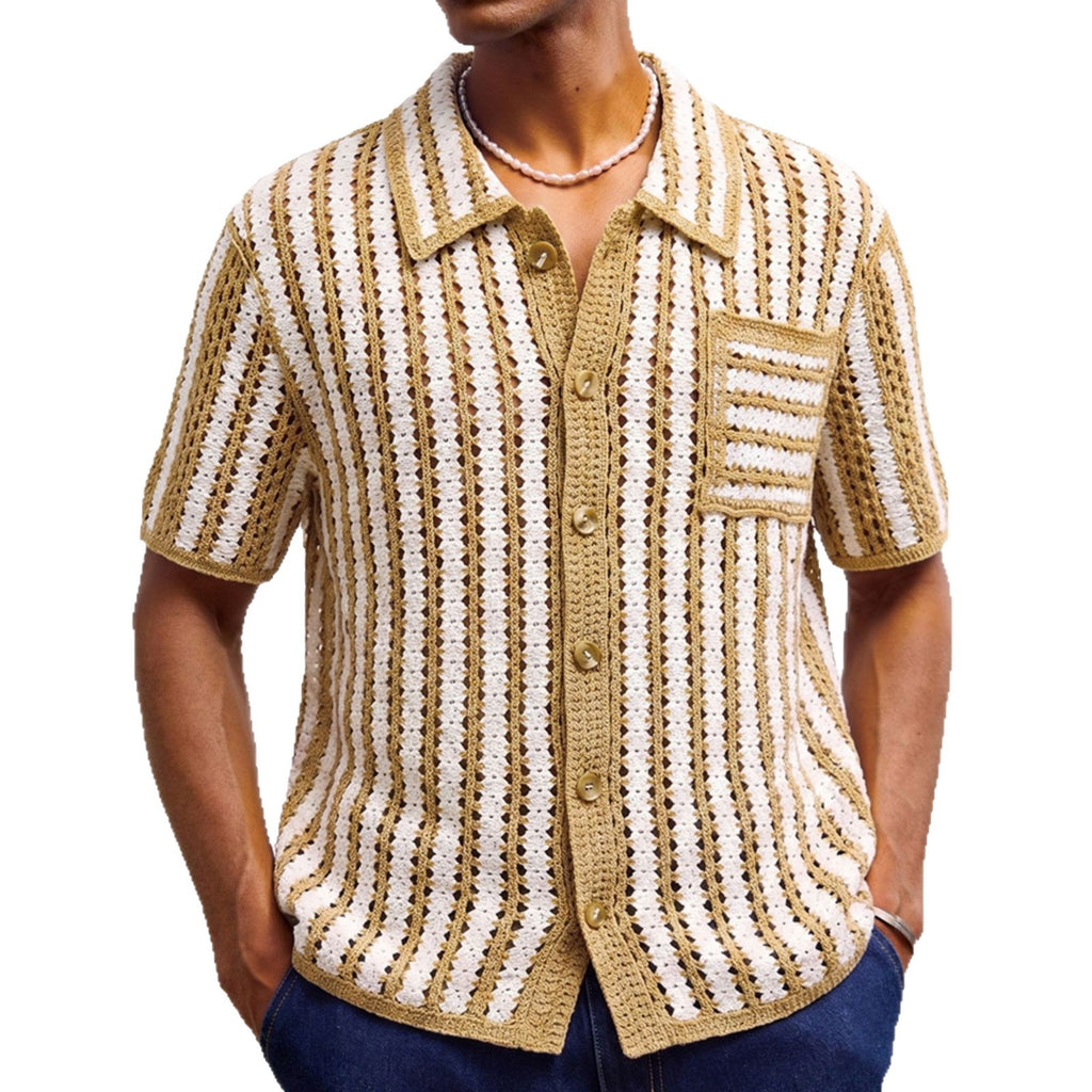 Retro-Strickpullover für Herren mit Streifen – Ansicht 4